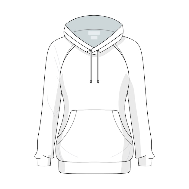 Hoodie Line Art Illustration Free Download