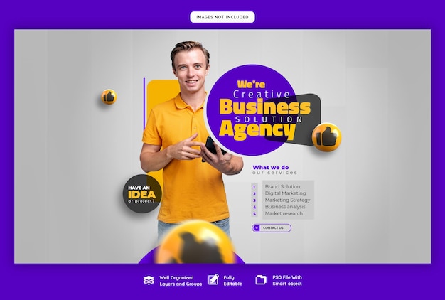 Digital Marketing Agency and Corporate Web Banner Template