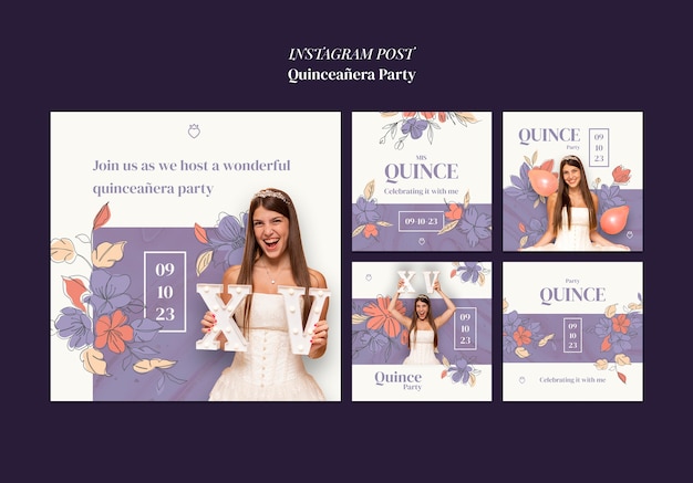 Quinceanera Party Template Design