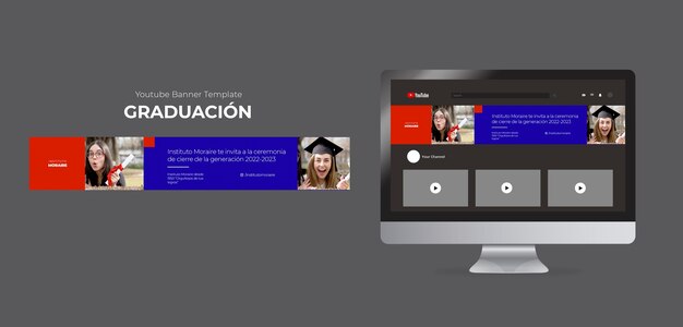 Graduation Celebration YouTube Banner Template – Free Download