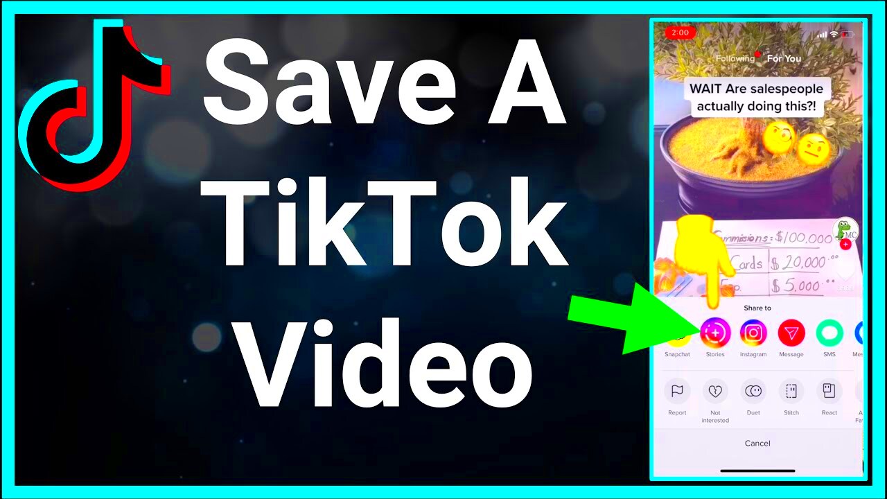 How To Save A TikTok Video YouTube