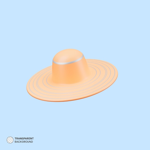 Hat Icon Isolated 3D Render Illustration