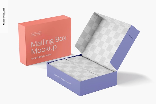 Mailing box mockup free download