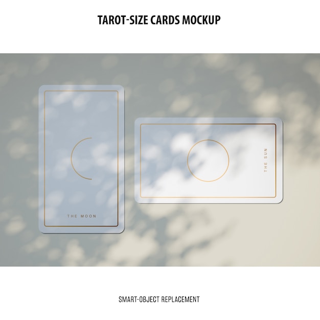 Tarot card with foil stamping mockup – Free download