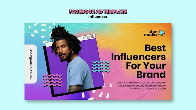 Gradient Influencer Job Facebook Template