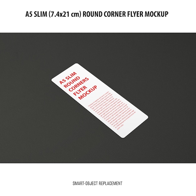 A5 Slim Flyer Mockup for Free Download