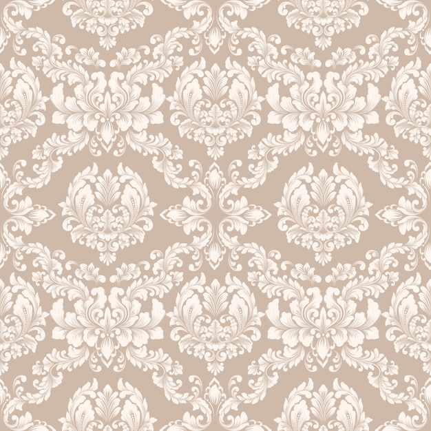 Vector Template of Classical Luxury Old Fashioned Damask Pattern