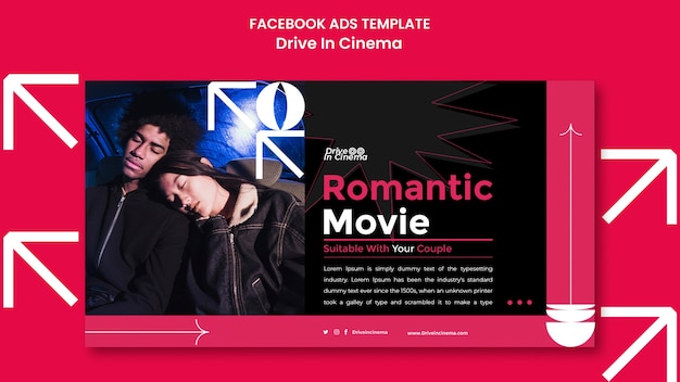 Drive in cinema template design