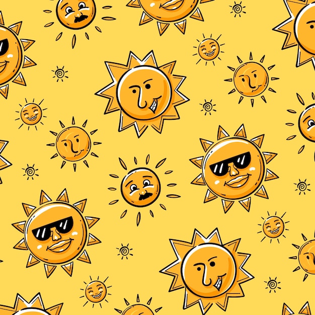 Hand Drawn Sun Pattern