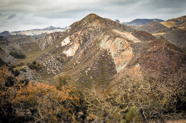 Aerial View of Beautiful Mountains in Central Coast of California, USA