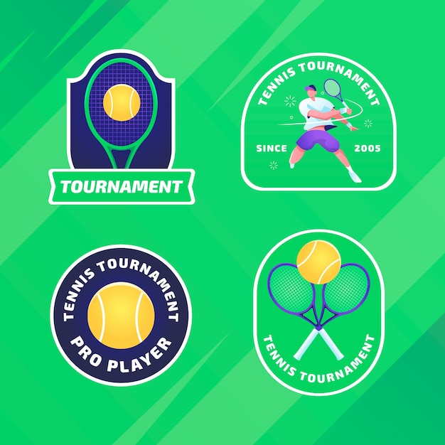 Tennis Sport and Activity Labels Collection | Free Download