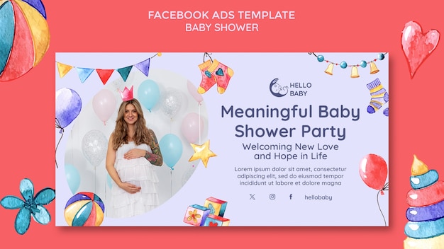 Baby Shower Celebration Facebook Template