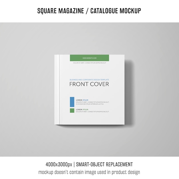 Square Magazine or Catalogue Mockup Template