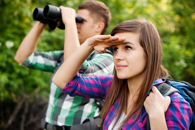 Searching young couple