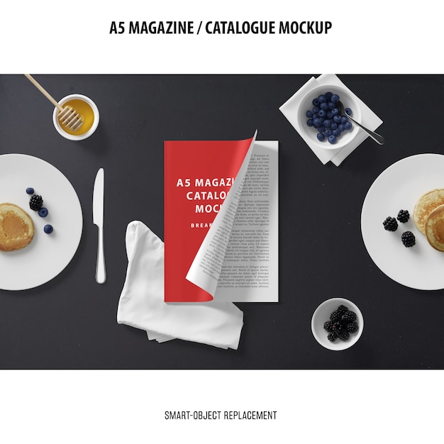 A5 Magazine Catalogue Mockup – Free Download