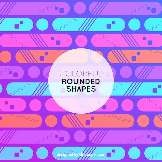 Colorful background with rounded shapes