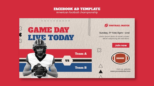 American Football Championship Template Design