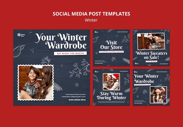 Winter Wardrobe Social Media Post Free Download