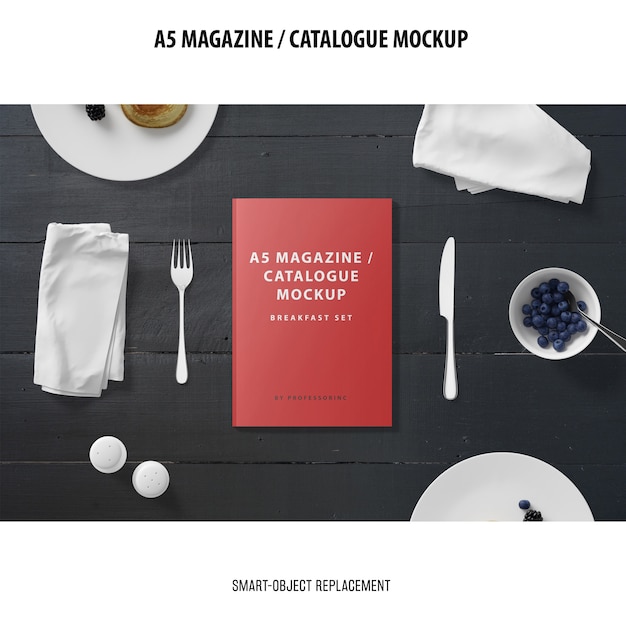 A5 Magazine Catalogue Mockup – Free Download