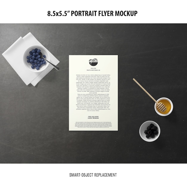 Portrait Flyer Mockup: Free Download for PSD Templates