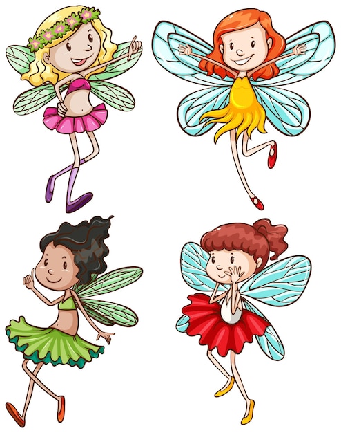 Easy Fairy Sketches for Free Download