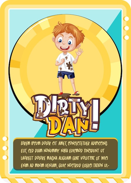 Dirty Dan Character Game Card Template