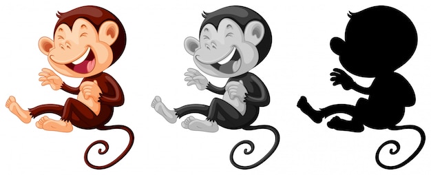 Monkey Laughing Vector Templates