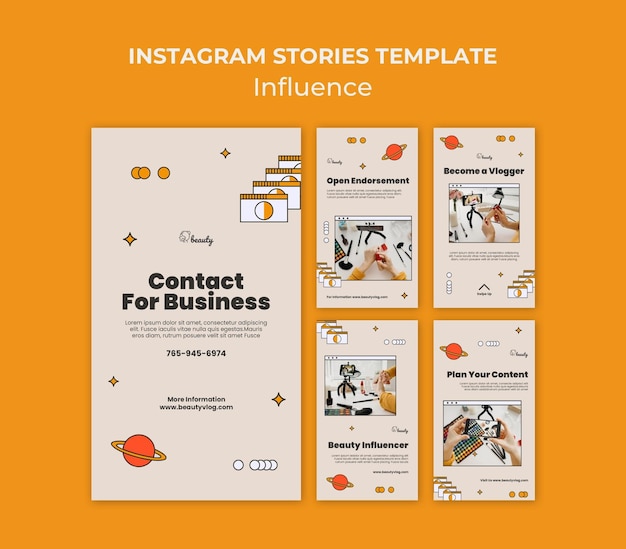 Influencer social media stories PSD Templates – Free Download