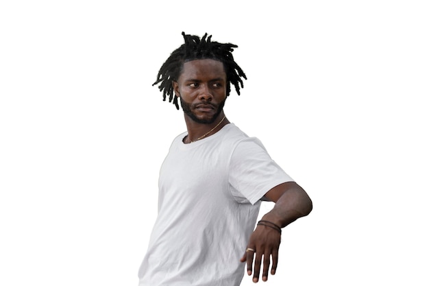 Portrait of young man with afro dreadlocks hairstyle – Free Stock Photo