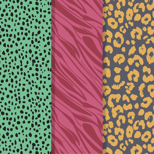 Coloured Modern Wildlife Fur Pattern