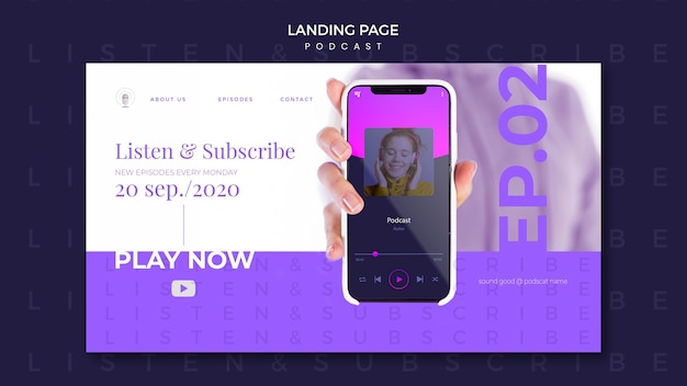 Podcast Concept Landing Page Template