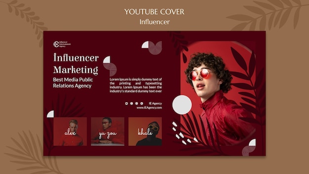 Youtube Cover Template for Influencers – Free Download