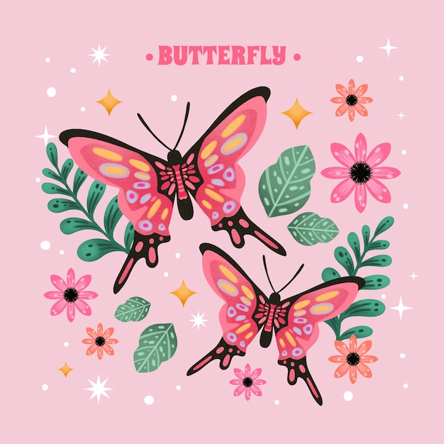 Watercolor Butterfly Illustration