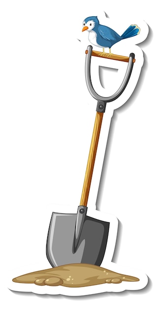 Shovel Gardening Tool Sticker Template Isolated – Free Download