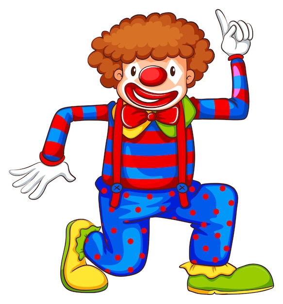 Vector Template: Coloured Drawing of a Clown