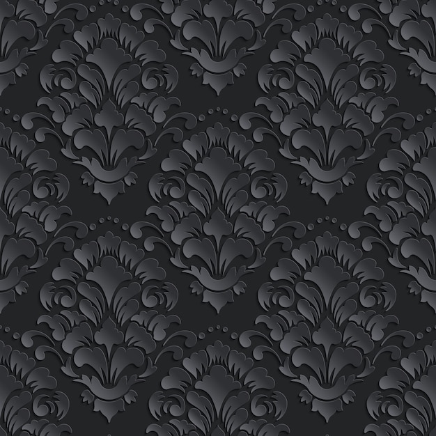 Ornamental Damask Seamless Pattern