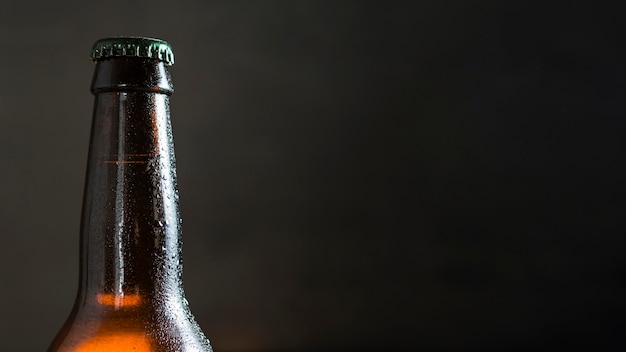 Front view of beer glass bottle with copy space – Free Stock Photo Download