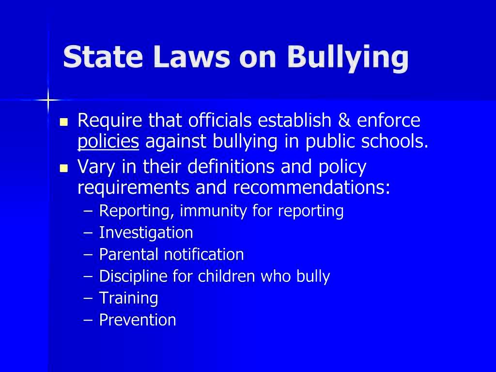 PPT Bullying Policies and Prevention Efforts PowerPoint Presentation 