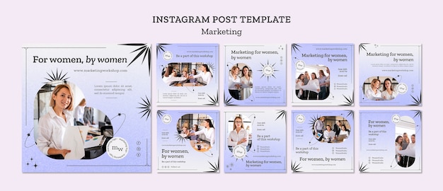 Marketing Strategy Instagram Posts PSD Templates – Free Download