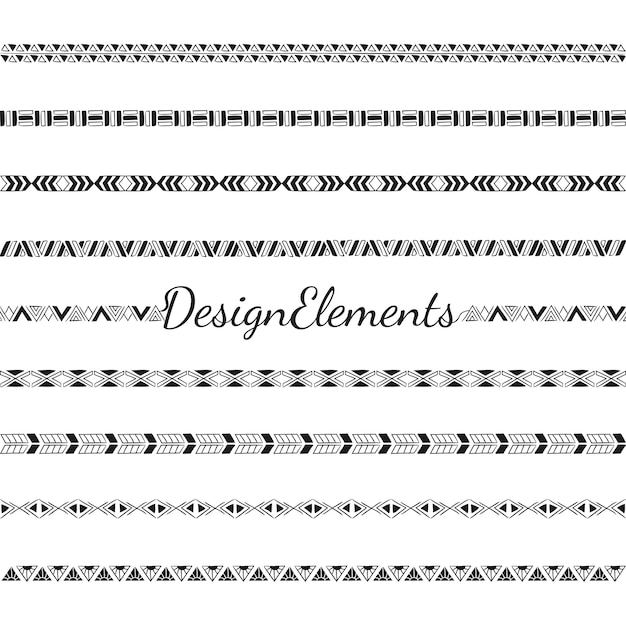 Divider line design elements vector collection