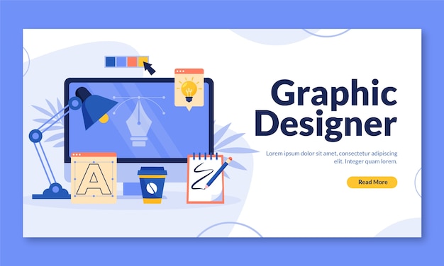 Vector Templates for Flat Design Graphic Designer – Free Download