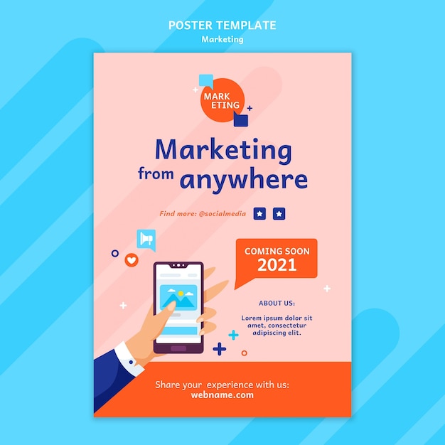 Marketing Poster Template with Photo