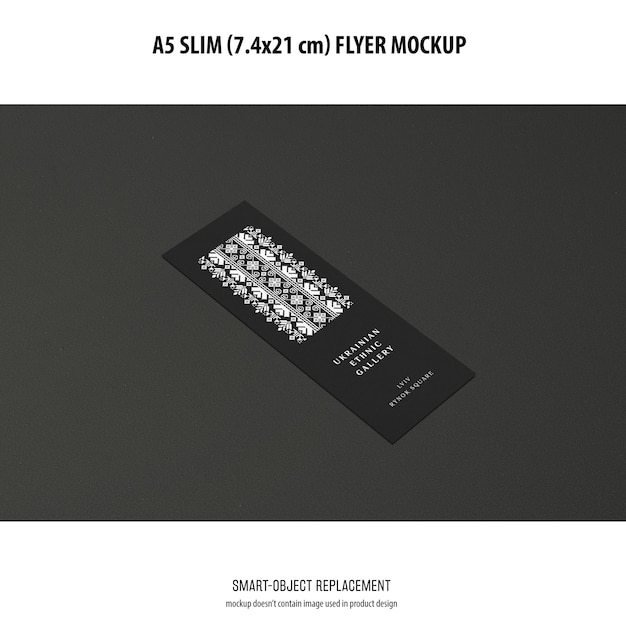 A5 Slim Flyer Mockup for Free Download