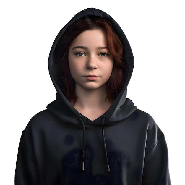 Beautiful Teenager Girl 3D Digital Render Free Stock Photo