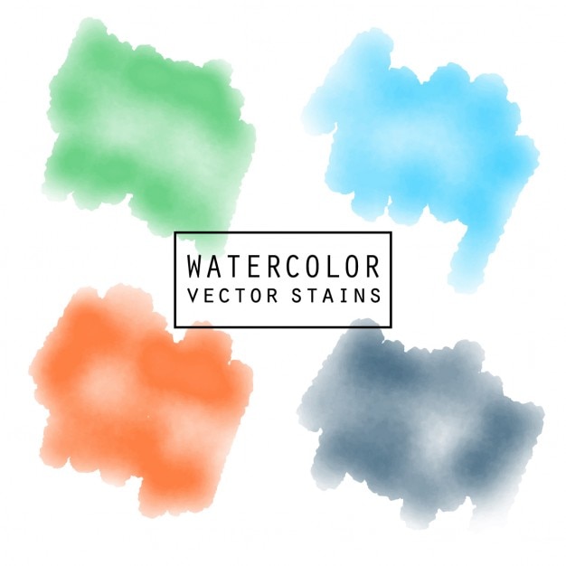 Vector Templates: Four Spots of Watercolors Free to Download