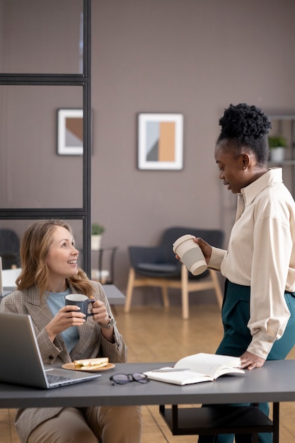 Person drinking beverage while in break time