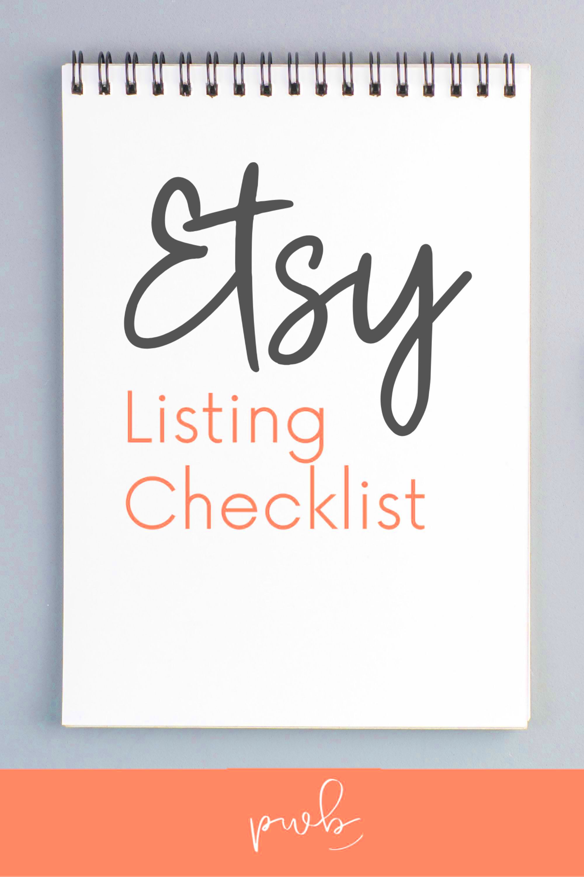 Etsy Listing Checklist Editable and Printable PDF File Etsy Etsy 