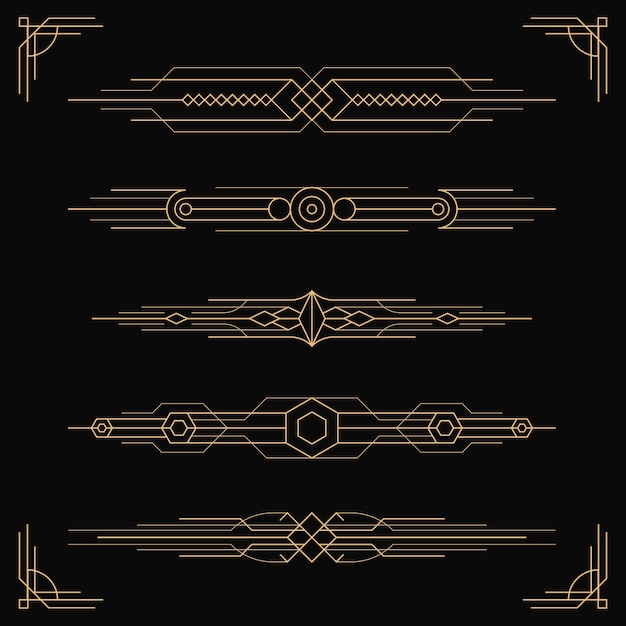 Art Deco Ornament Set – Free Download