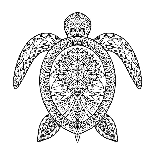 Hand drawn animal mandala illustration – Free Download