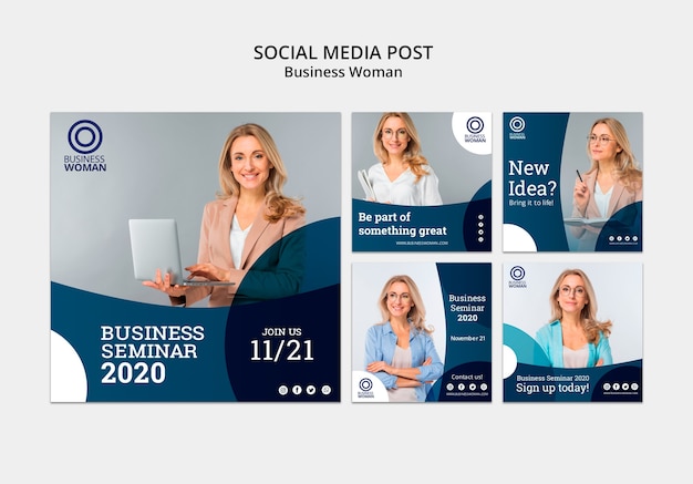 Business template for social media posts